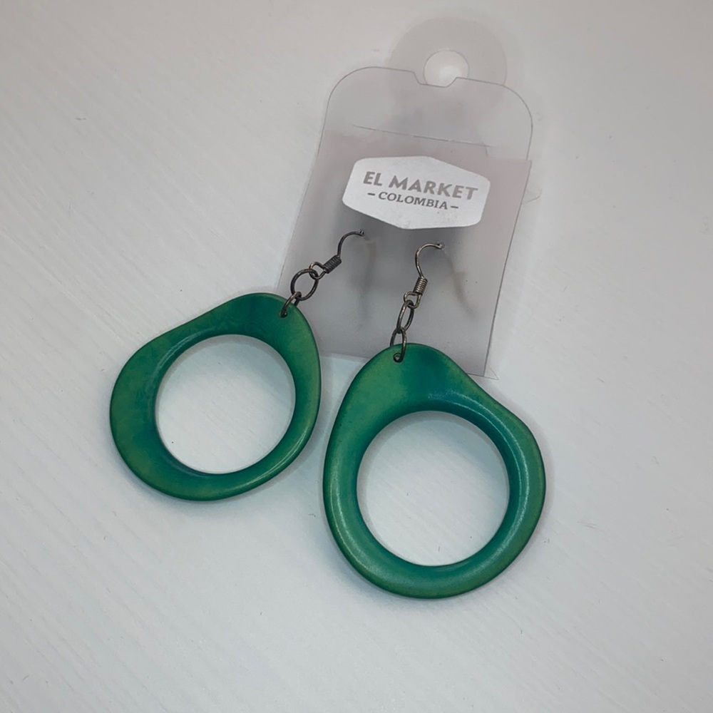 Green earrings